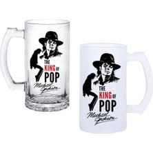 Ghostbastır Design Michael Jackson Kulplu Bira Bardağı Buzlu Veya Şeffaf Seçenekli 0161