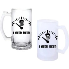 Ghostbastır Design Bira Ihtiyacı Kulplu Bira Bardağı Buzlu Veya Şeffaf Seçenekli 032