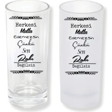 Ghostbastır Design Herkesi Mutlu Edemezsin Buzlu / Buzsuz Seçenekli Rakı Bardağı – 1 Adet Şık Sunum Bardağı 017