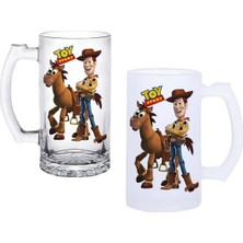 Ghostbastır Design Toy Story Kulplu Bira Bardağı Buzlu Veya Şeffaf Seçenekli 0233