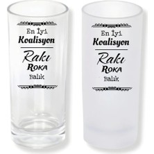 Ghostbastır Design Rakı Roka Balık Buzlu / Buzsuz Seçenekli Rakı Bardağı – 1 Adet Şık Sunum Bardağı 042