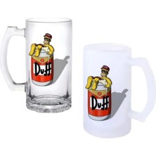 Ghostbastır Design Simpsons Duff Kulplu Bira Bardağı Buzlu Veya Şeffaf Seçenekli 0211