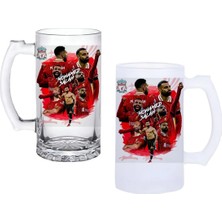 Ghostbastır Design Mohamed Salah Kulplu Bira Bardağı Buzlu Veya Şeffaf Seçenekli 0164