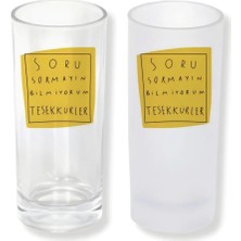Ghostbastır Design Soru Sormayın Buzlu / Buzsuz Seçenekli Rakı Bardağı – 1 Adet Şık Sunum Bardağı 0178