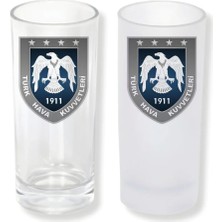 Ghostbastır Design Türk Hava Kuvvetleri Buzlu / Buzsuz Seçenekli Rakı Bardağı – 1 Adet Şık Sunum Bardağı 008