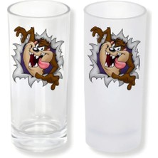 Ghostbastır Design Tazmanya Canavarı Buzlu / Buzsuz Seçenekli Rakı Bardağı – 1 Adet Şık Sunum Bardağı 0194