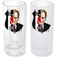 Ghostbastır Design Beşiktaş Atatürk Buzlu / Buzsuz Seçenekli Rakı Bardağı – 1 Adet Şık Sunum Bardağı 0114