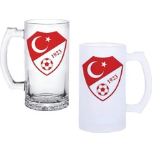Ghostbastır Design Türk Milli Takımı Kulplu Bira Bardağı Buzlu Veya Şeffaf Seçenekli 0241
