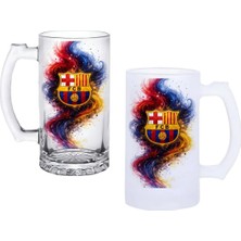 Ghostbastır Design Fc Barcelona Kulplu Bira Bardağı Buzlu Veya Şeffaf Seçenekli 067