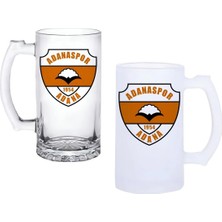 Ghostbastır Design Adanaspor Kulplu Bira Bardağı Buzlu Veya Şeffaf Seçenekli 002