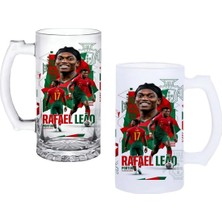 Ghostbastır Design Rafael Leao Kulplu Bira Bardağı Buzlu Veya Şeffaf Seçenekli 0183