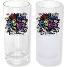 Ghostbastır Design Şizofreni Buzlu / Buzsuz Seçenekli Rakı Bardağı – 1 Adet Şık Sunum Bardağı 072