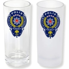 Ghostbastır Design Polis Armalı Buzlu / Buzsuz Seçenekli Rakı Bardağı – 1 Adet Şık Sunum Bardağı 025