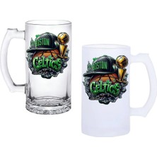 Ghostbastır Design Boston Celtics Kulplu Bira Bardağı Buzlu Veya Şeffaf Seçenekli 041
