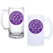 Ghostbastır Design Orduspor Kulplu Bira Bardağı Buzlu Veya Şeffaf Seçenekli 0170