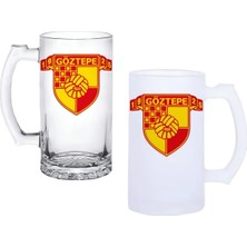 Ghostbastır Design Göztepe Spor Kulplu Bira Bardağı Buzlu Veya Şeffaf Seçenekli 081