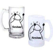 Ghostbastır Design Sex To You Kulplu Bira Bardağı Buzlu Veya Şeffaf Seçenekli 0200