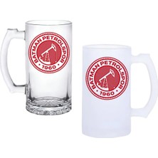 Ghostbastır Design Batman Petrolspor Kulplu Bira Bardağı Buzlu Veya Şeffaf Seçenekli 025