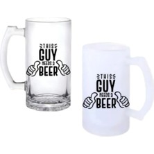 Ghostbastır Design Bu Çocuklara Bira Kulplu Bira Bardağı Buzlu Veya Şeffaf Seçenekli 044