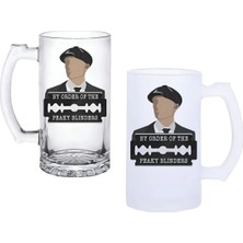 Ghostbastır Design Peaky Blinders Kulplu Bira Bardağı Buzlu Veya Şeffaf Seçenekli 0179