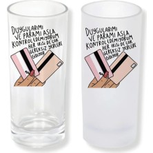 Ghostbastır Design Para Sözlü Buzlu / Buzsuz Seçenekli Rakı Bardağı – 1 Adet Şık Sunum Bardağı 0192