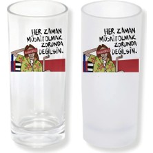 Ghostbastır Design Özlü Sözlü Buzlu / Buzsuz Seçenekli Rakı Bardağı – 1 Adet Şık Sunum Bardağı 0159