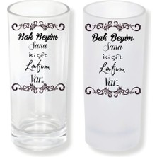 Ghostbastır Design Bak Beyim Buzlu / Buzsuz Seçenekli Rakı Bardağı – 1 Adet Şık Sunum Bardağı 056