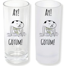 Ghostbastır Design Komik Sözlü Buzlu / Buzsuz Seçenekli Rakı Bardağı – 1 Adet Şık Sunum Bardağı 0186
