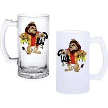 Ghostbastır Design Galatasaray Aslan Kulplu Bira Bardağı Buzlu Veya Şeffaf Seçenekli 087
