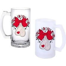 Ghostbastır Design Nutz Kulplu Bira Bardağı Buzlu Veya Şeffaf Seçenekli 0168