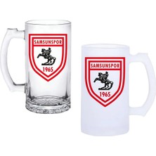Ghostbastır Design Samsunspor Kulplu Bira Bardağı Buzlu Veya Şeffaf Seçenekli 0190