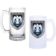 Ghostbastır Design Türk Hava Kuvvetleri Kulplu Bira Bardağı Buzlu Veya Şeffaf Seçenekli 0239