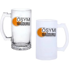 Ghostbastır Design Ösym Mağduru Kulplu Bira Bardağı Buzlu Veya Şeffaf Seçenekli 0174