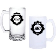 Ghostbastır Design Altayspor Kulplu Bira Bardağı Buzlu Veya Şeffaf Seçenekli 010