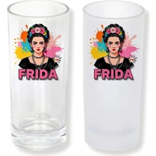 Ghostbastır Design Frida Kahlo Buzlu / Buzsuz Seçenekli Rakı Bardağı – 1 Adet Şık Sunum Bardağı 0132