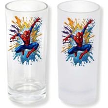 Ghostbastır Design Spiderman Buzlu / Buzsuz Seçenekli Rakı Bardağı – 1 Adet Şık Sunum Bardağı 041