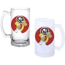 Ghostbastır Design Simpsons Duff Kulplu Bira Bardağı Buzlu Veya Şeffaf Seçenekli 0212