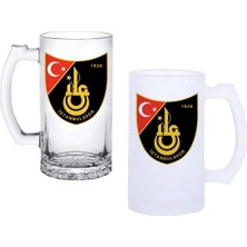 Ghostbastır Design Istanbulspor Kulplu Bira Bardağı Buzlu Veya Şeffaf Seçenekli 0119