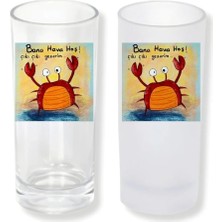 Ghostbastır Design Bana Göre Hava Hoş Buzlu / Buzsuz Seçenekli Rakı Bardağı – 1 Adet Şık Sunum Bardağı 033