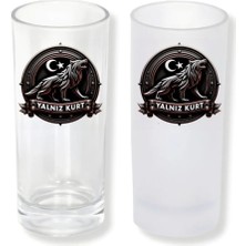 Ghostbastır Design Yalnız Kurt Buzlu / Buzsuz Seçenekli Rakı Bardağı – 1 Adet Şık Sunum Bardağı 0174