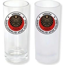 Ghostbastır Design Ankara Gençlerbirliği Spor Buzlu / Buzsuz Seçenekli Rakı Bardağı – 1 Adet Şık Sunum Bardağı 010