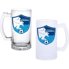 Ghostbastır Design Erzurumspor Kulplu Bira Bardağı Buzlu Veya Şeffaf Seçenekli 062