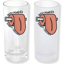 Ghostbastır Design Yalaka Insan Buzlu / Buzsuz Seçenekli Rakı Bardağı – 1 Adet Şık Sunum Bardağı 080