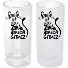 Ghostbastır Design Kedili Buzlu / Buzsuz Seçenekli Rakı Bardağı – 1 Adet Şık Sunum Bardağı 0153