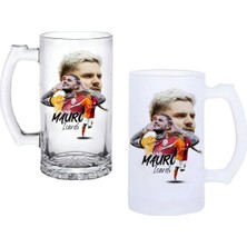 Ghostbastır Design Galatasaray Kulplu Bira Bardağı Buzlu Veya Şeffaf Seçenekli 091