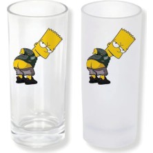 Ghostbastır Design Simpsons Buzlu / Buzsuz Seçenekli Rakı Bardağı – 1 Adet Şık Sunum Bardağı 044