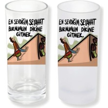 Ghostbastır Design Burnunun Diki Buzlu / Buzsuz Seçenekli Rakı Bardağı – 1 Adet Şık Sunum Bardağı 029