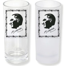 Ghostbastır Design Atatürk Buzlu / Buzsuz Seçenekli Rakı Bardağı – 1 Adet Şık Sunum Bardağı 058