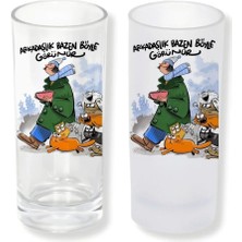 Ghostbastır Design Arkadaşlık Buzlu / Buzsuz Seçenekli Rakı Bardağı – 1 Adet Şık Sunum Bardağı 061