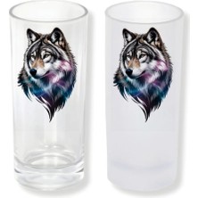Ghostbastır Design Bozkurt Buzlu / Buzsuz Seçenekli Rakı Bardağı – 1 Adet Şık Sunum Bardağı 0124